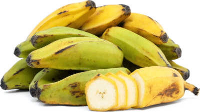 Burro bananas with one sliced